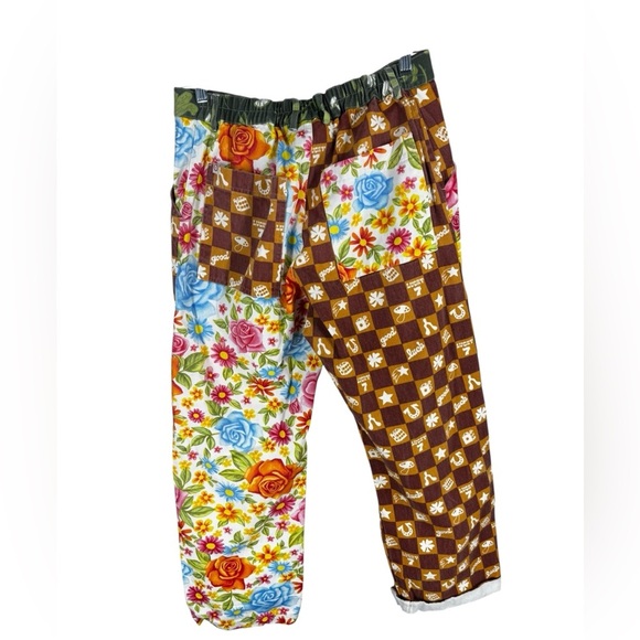 Big Bud Press Miss Matched Work Pants Lucky 7 and floral Medium - Picture 5 of 7